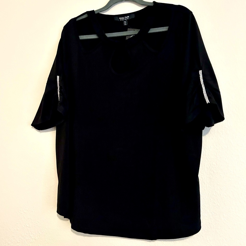 NWT -Louise Pairs Color Black- Blouse - Size 2X